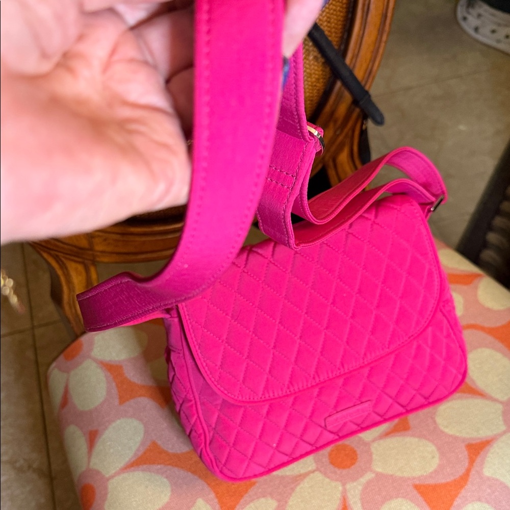 Vera Bradley Bright Pink Quilted Crossbody Bag - Picture 2 of 7